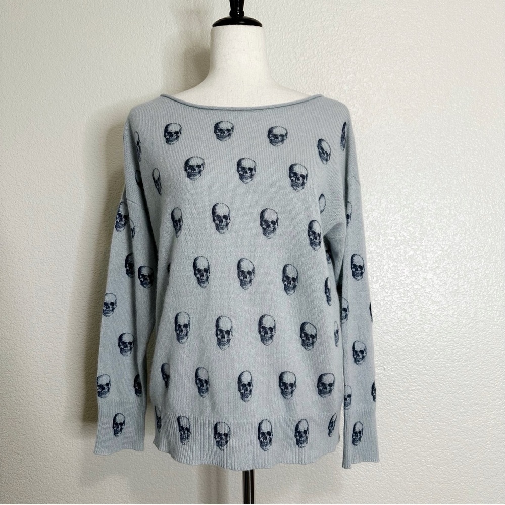 Skull Cashmere Gemma Dropped Shoulder Oversized Sweater, Sz Small